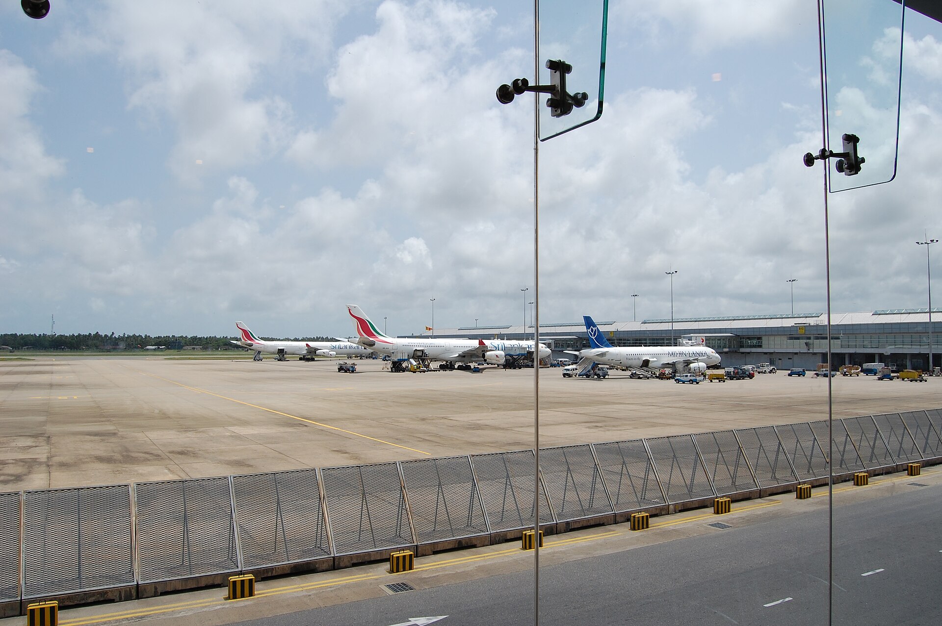 The terminal at Bandaranaike International Airport &mdash; where ETA approvals are checked and visas on arrival are processed
