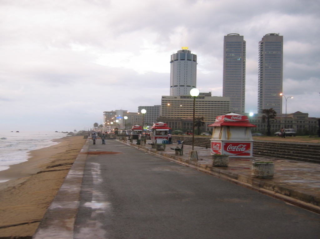 Galle Face Green promenade at sunset, Colombo, Sri Lanka