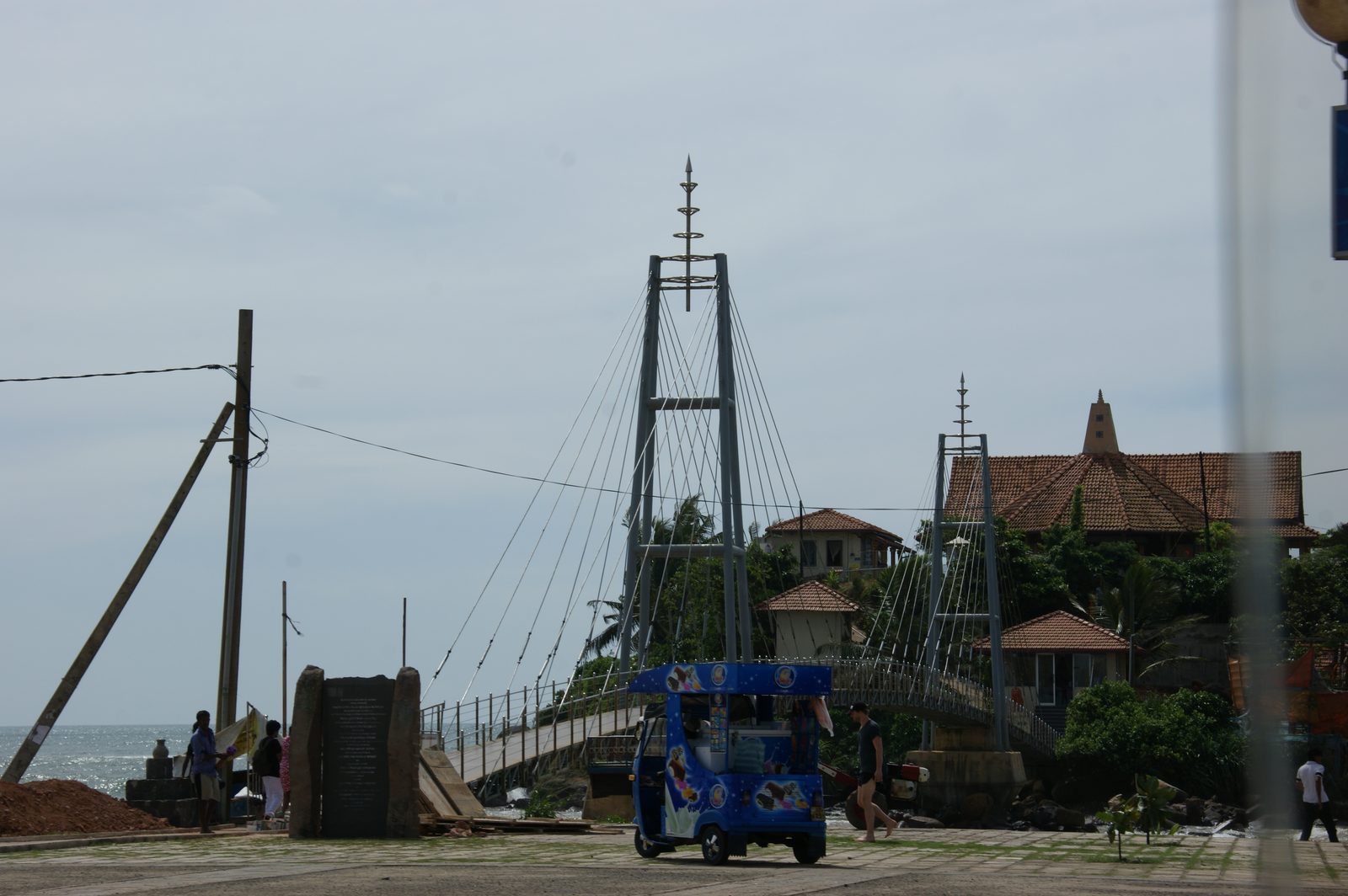 The Paravi Duwa island temple off the Matara coast in southern Sri Lanka, reached by a short causeway