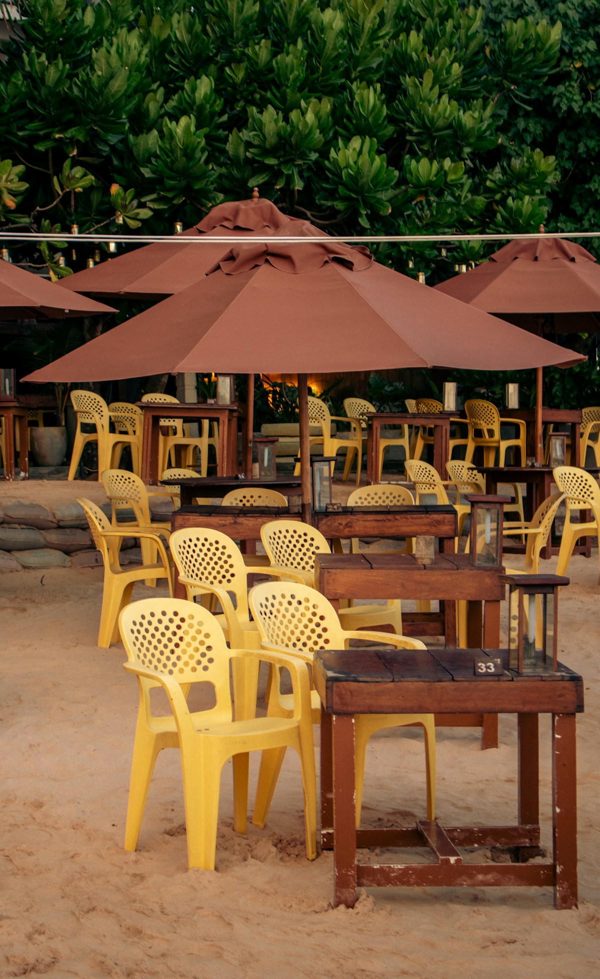 Beachfront cafe in Mirissa, Sri Lanka
